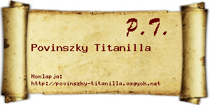 Povinszky Titanilla névjegykártya